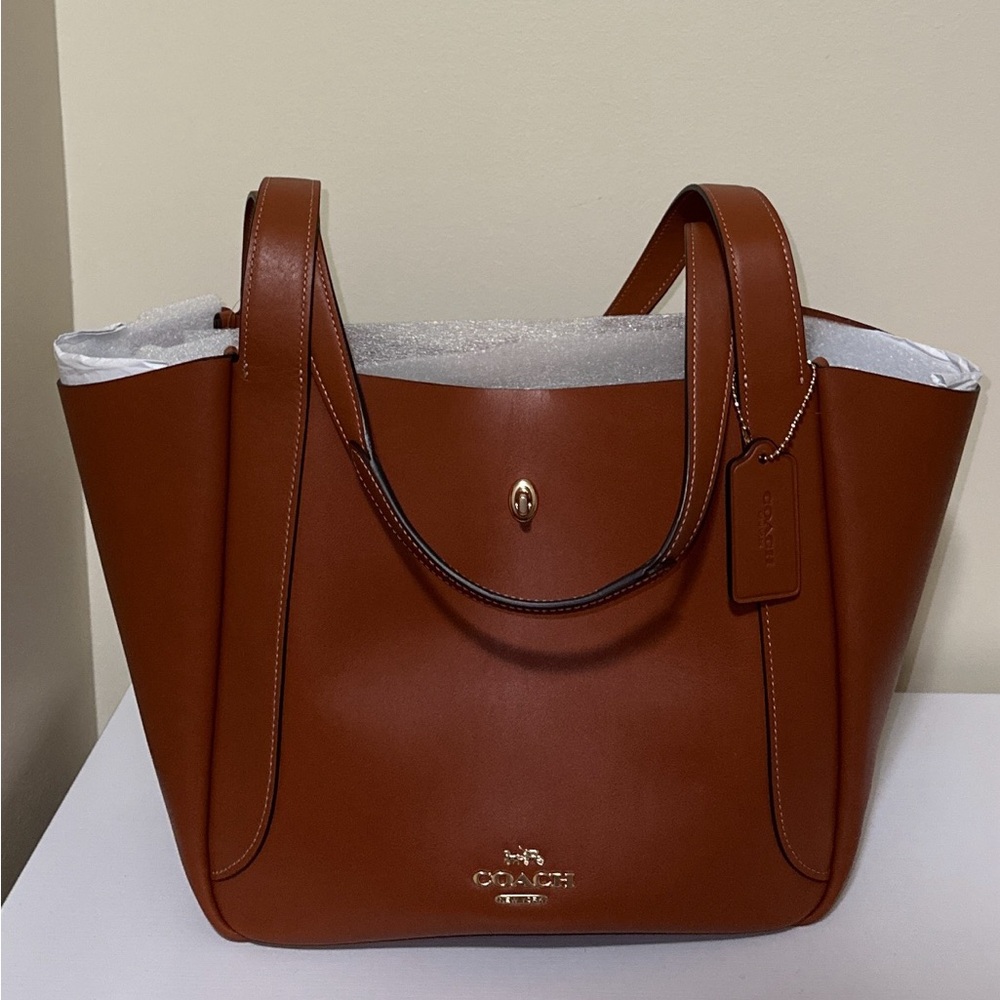 Coach Tan Leather Tote Bag - shhhhh - Picture 5 of 7